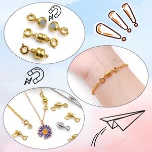 Strong magnetic clasps for DIY necklaces and bracelets in gold silver and rose gold
