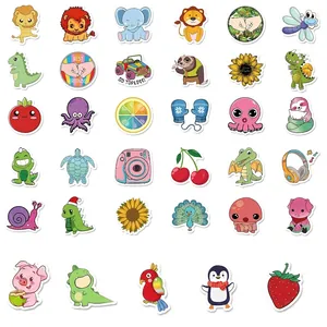 100 pack of VSCO stickers in various designs showing precise sizes for each sticker