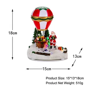 Detailed size and weight specs of the Christmas LED glowing music house ornament