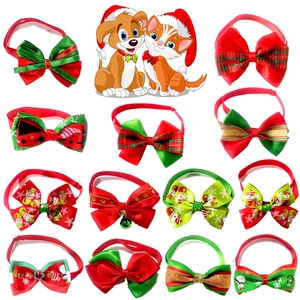 Noeud Papillon De Noël Pour Animaux Réglable Collier Chien Chat Avec Grelots Motif Flocon De Neige Fête Chiot Accessoires