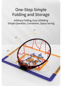 Detailansicht des klappbaren Basketballkorbs mit transparentem Backboard und 90-Grad-Funktion