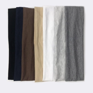 Elastic cotton sports headbands for running and gym in seven multi-color options