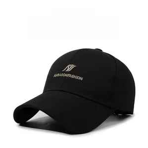 Close-up of the black baseball cap showing the NARASONFASHION embroidery detail