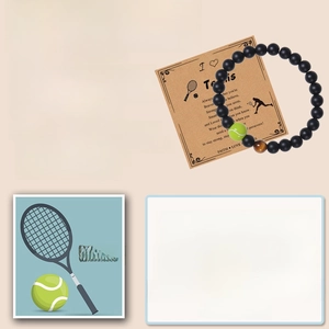 Bracelet de tennis pour homme en œil de tigre et perles noires mates de 8 mm