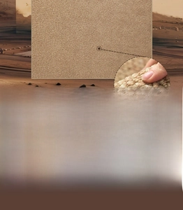Close-up of eco-friendly sisal-style rug made of natural yarn with infant-safe certification