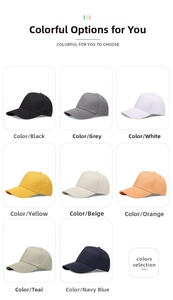 Detailed grid view showcasing eight color variants of classic cotton baseball caps