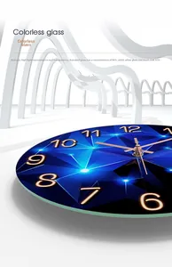 Detail of high-transparency glass clock face with 92% light transmission rate
