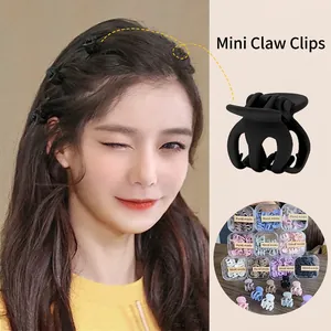 Set de 10 mini pinzas para el cabello coloridas para mujer en caja transparente