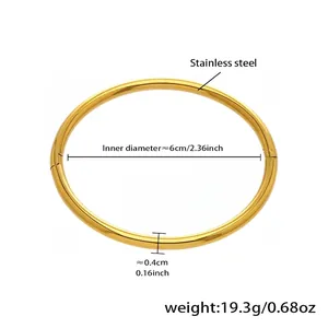 Detail showing 18k gold plated stainless steel bracelet dimensions and lock mechanism