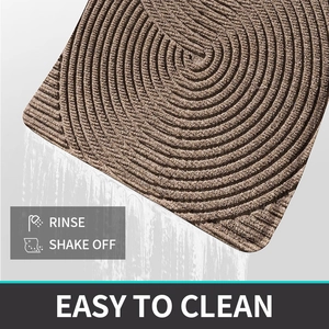 Braune PVC-Schlingenmatte mit langlebiger Textur und einfachem abspülbarem Design