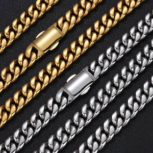 Collier Et Bracelet Maille Cubaine Bijoux Acier Inoxydable Hip Hop Punk Streetwear Pour Hommes Femmes Style Bold