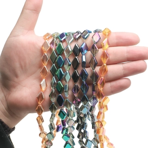 Polished multi-color 11x15mm faceted diamond crystal glass beads for DIY jewelry making