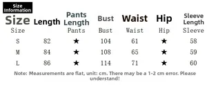 Detailed size chart for the women's backless bodysuit with chest, waist and sleeve measurements