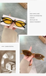 Macro view of retro oval sunglasses showing lens tint and size specs 54-18-140 on temple