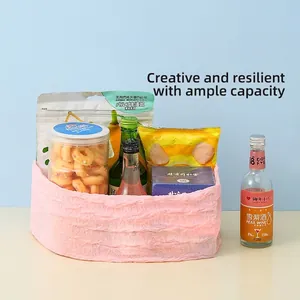 Pink elastic bubble bag with large capacity for groceries and travel shopping
