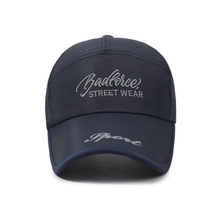 Navy blue breathable mesh baseball cap with Badforce embroidery for outdoor sports