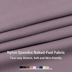 Morandi purple high-stretch yoga flare pants with smooth, moisture-wicking nude-feel fabric