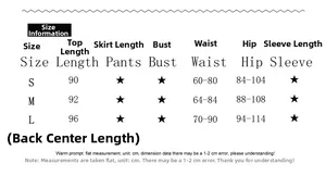 Detailed size chart for lace patchwork skirt showing waist and hip measurements in cm