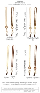 Detailed size and weight chart for wooden beaded lanyards with pine wood and cotton materials