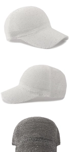 Three-way split view of breathable mesh baseball cap with shiny sequins for women