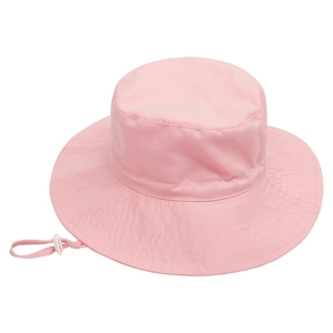 Cappello da sole rosa per bambini con cinturino regolabile e tesa larga protettiva