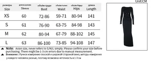 Detailed size guide table for elegant mesh ruffle dress showing CM measurements