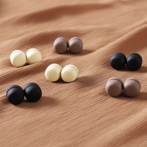 Matte Round Hijab Magnets For Women Alloy Strong Magnetic Scarf Buckle No-Snag Shawl Clip Brooch Accessories Daily Jewelry