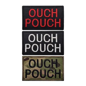 OUCH POUCH Tactical Morale Patch Embroidered Fabric Hook And Loop Badge For First Aid Medical Bag Outdoor Backpack