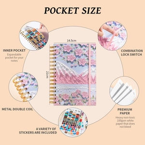 A5 thick spiral notebook with 3D oil painting cover and premium 100gsm paper