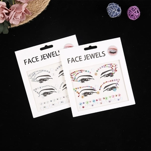 Face jewel stickers with rhinestones for makeup decoration and party festive styles