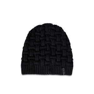 Bonnet en Grosse Maille Unisexe Chapeau d'Hiver Chaud en Acrylique Avec Étiquette Tissée Freedom Motif Tissage Panier Mode Décontractée Couleur Unie