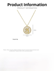 Detail specifications of 18k gold plated dolphin shell pendant necklace, size 20.6x18.3mm