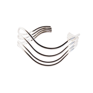 Minimalist silver multi-layer wavy cuff bracelet with sleek flowing lines and polished finish