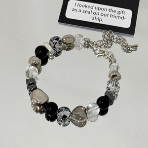 Crystal Beaded Bracelet With Heart Butterfly Moon Charms Synthetic Cat Eye Stone Adjustable Chain Fashion Jewelry For Women