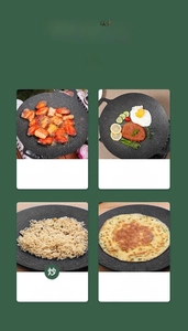 Four-in-one culinary display of non-stick maifan stone grill pan for outdoor camping