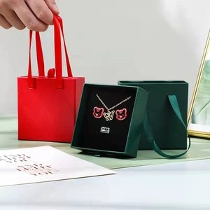 Elegant jewelry gift box set with matching handbag for necklaces rings and earrings