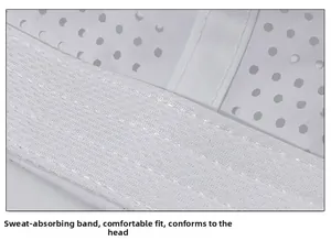 Detailed macro view of the breathable white mesh and thickened sweatband inside the sports cap