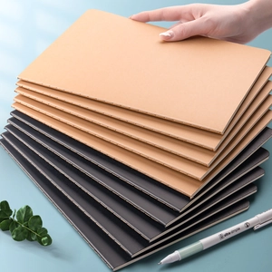 Kraft Paper Notebook Stitched Binding Minimalist Exercise Book For Office School Stationery Plain Blank Grid Horizontal Lined Inner Pages