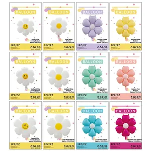 Daisy Flower Aluminum Foil Balloon For Birthday Wedding Party Decoration Floral INS Style Outdoor Photo Prop