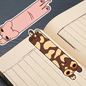 30pcs cute cartoon cat bookmarks with stretch feline design for creative DIY book reading