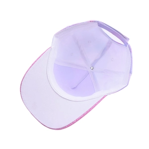 Tie-dye unicorn baseball cap for kids with sequin brim and adjustable strap