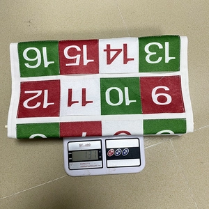 Christmas countdown calendar fabric bags on a scale weighing 131g for holiday hanging decor