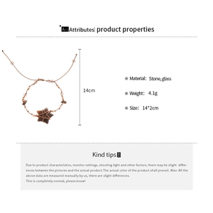 Detail view of ethnic star bracelet showing stone beads and 14cm length dimensions