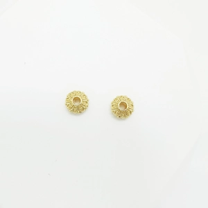 Perles d'espacement fleur de lotus dorées 18k pour la création de bijoux et bracelets