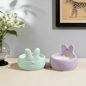 Cute rabbit resin silicone mold for Easter candle holders and plaster diy crafts