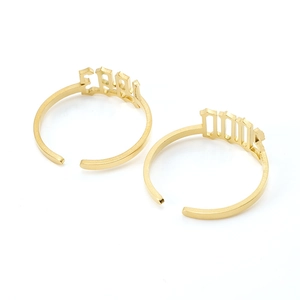 Adjustable 18K gold stainless steel rings featuring 1993 and 2000 lucky year numbers