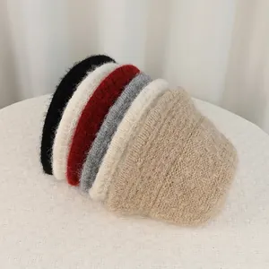 Fuzzy winter bucket hats in multiple colors like black and khaki for women's warmth