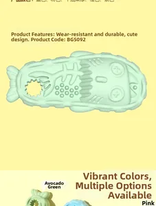 Detail of fish-shaped pet chew toys showing textured TPR surface for dog dental care