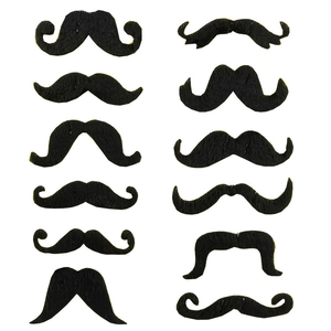 Simulation Mustaches Self Adhesive Assorted Fake Beards For Halloween Party Cosplay Masquerade Costume Accessories Black