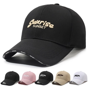 Baseball Cap Polyester Twill Sunrise Sunset Letter Embroidery Sport Print Adjustable Sun Protection Casual Outdoor Men Women